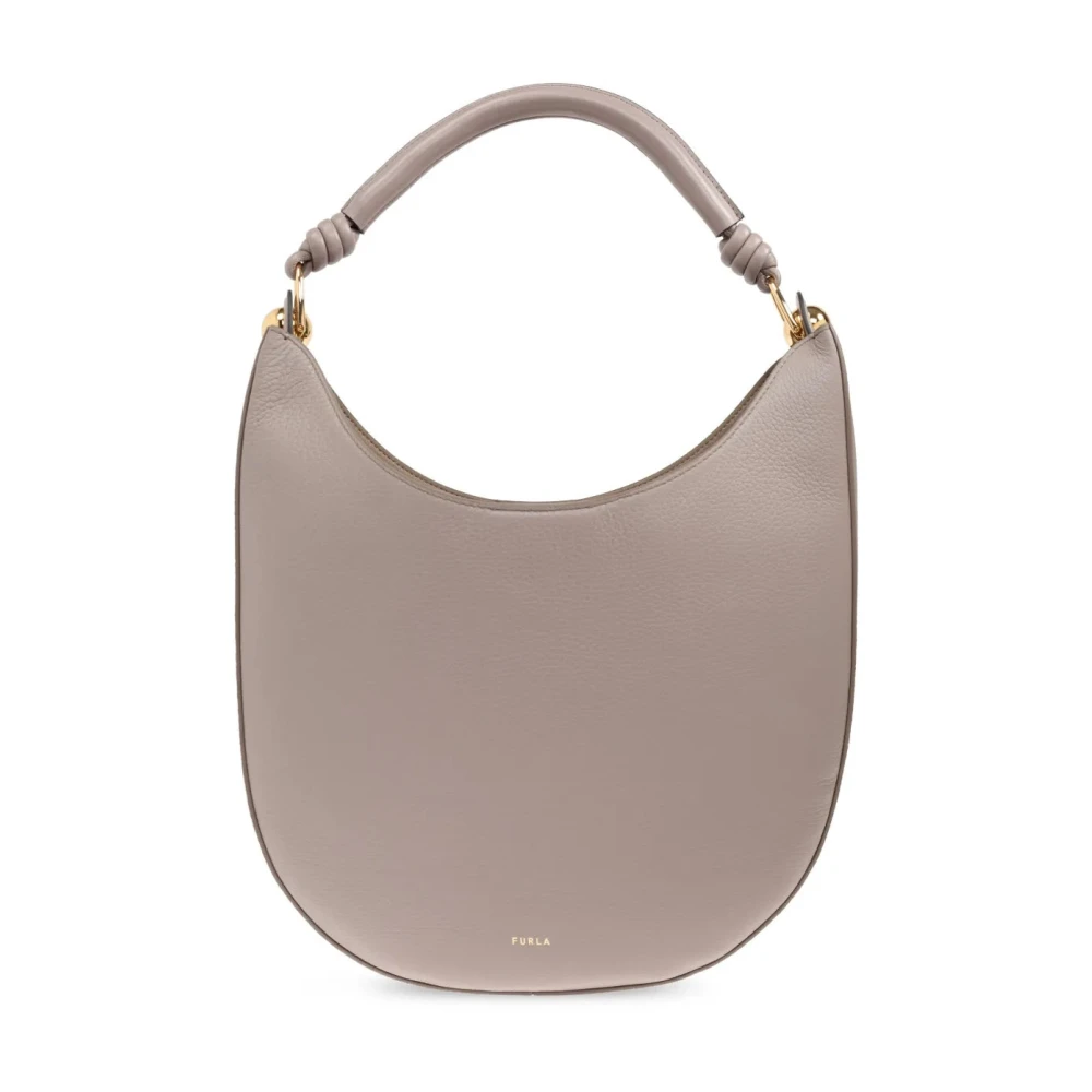 Furla Femme Gris Sacs, Taille: One Size Sac Fourre-Tout En Cuir Sfera Hobo