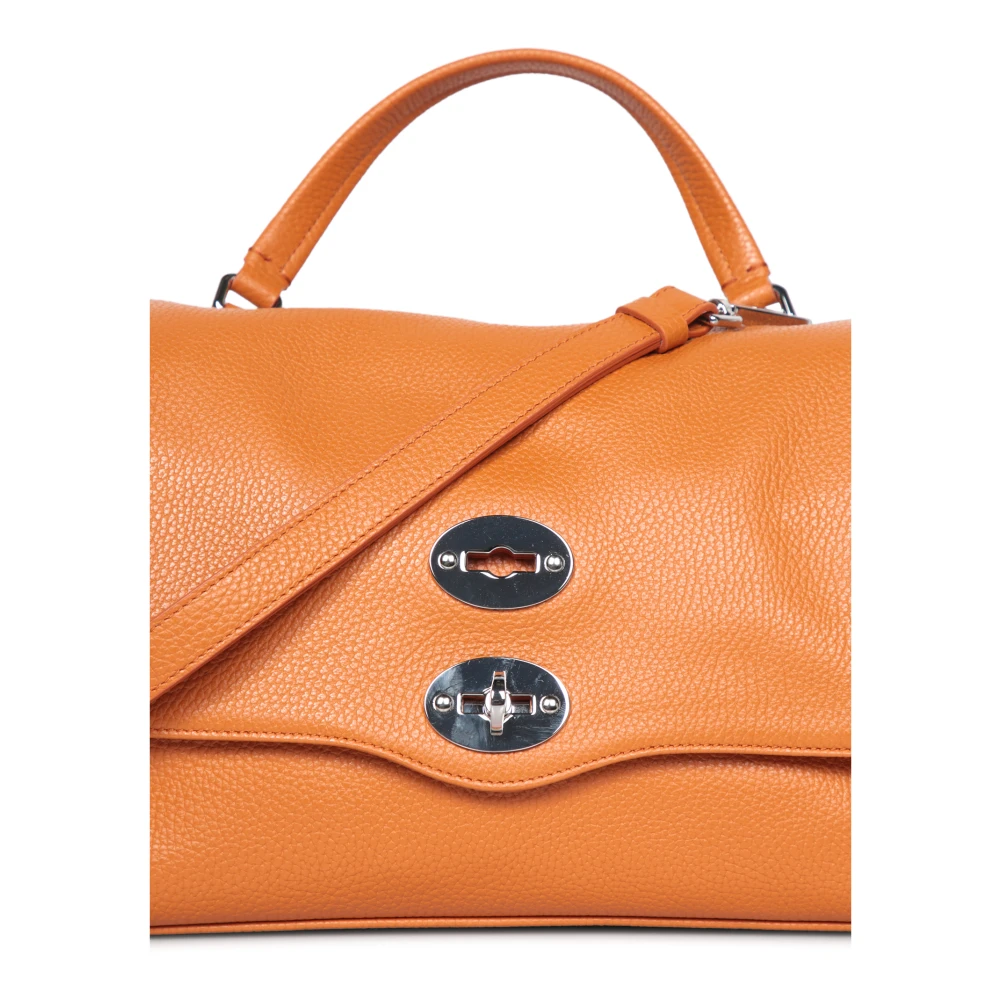 Zanellato Oranje Leren Flap Tas Orange Dames