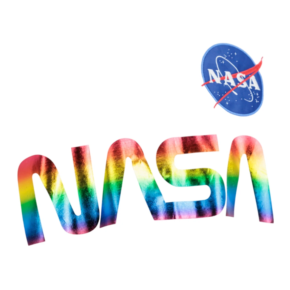 alpha industries Nasa Reflecterend Katoenen T-shirt Mannen White Heren