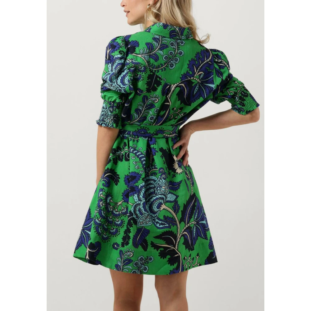 Est'Seven Groene Mini Jurk Elise Multicolor Dames