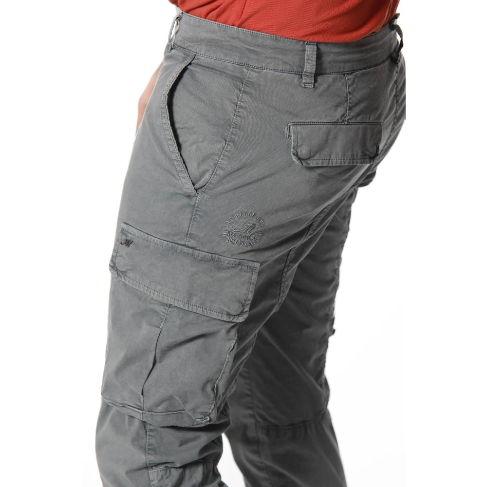 Mason's Slim Fit Cargo Broek met Unieke Chile Stijl Gray Heren