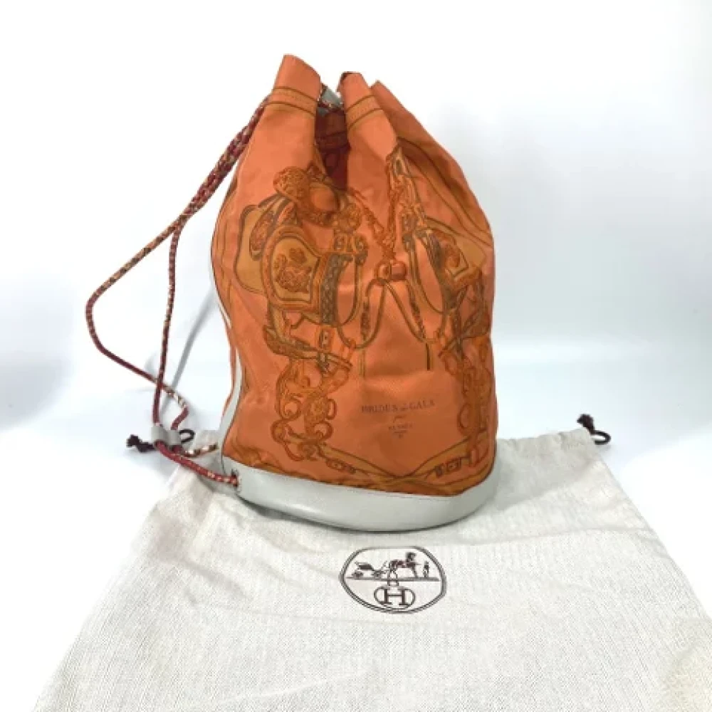 Hermès Vintage Pre-owned Fabric shoulder-bags Orange Dames
