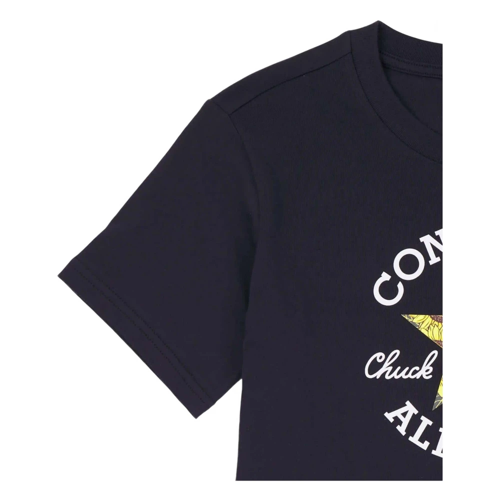 Converse Bloemen Chuck Taylor Patch Slim T-shirt Black Dames