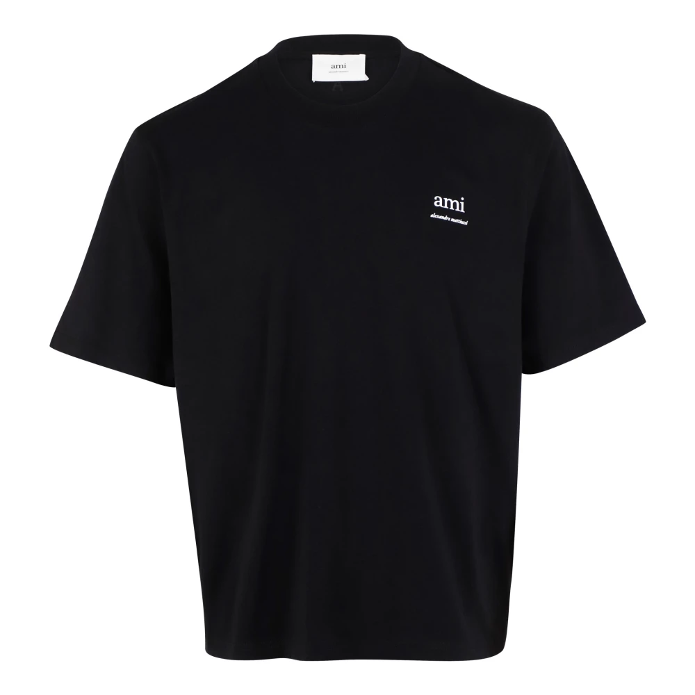 Ami Paris Uts024.726 Shirts Polos Black Heren