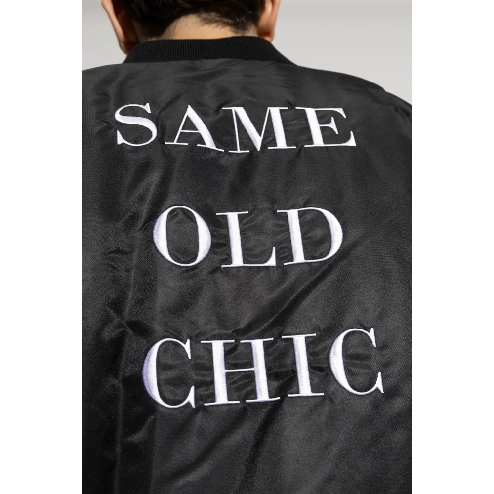Moschino Gewatteerde 'bomber' jas Black Heren