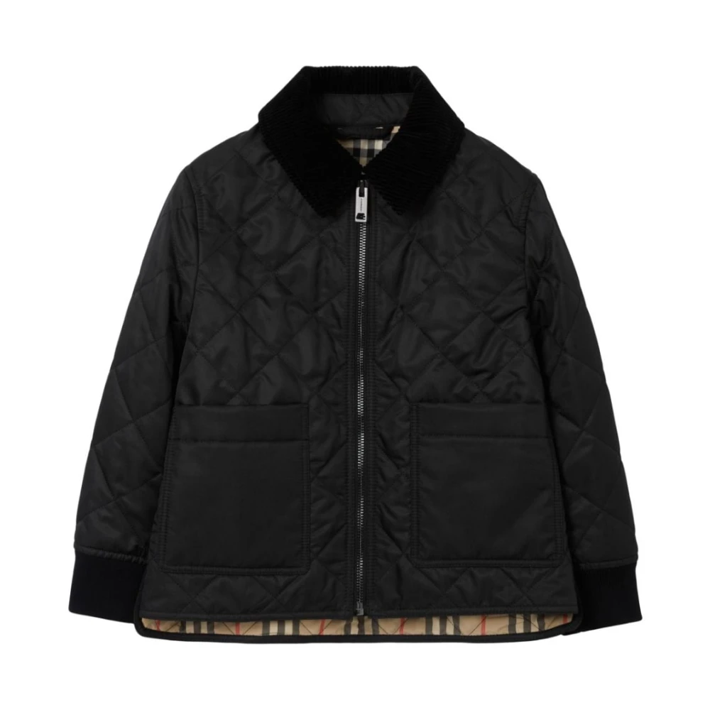 Burberry Boys Black Diamond-Quilted Jacket - Light Jackets - 8 Y - Kids