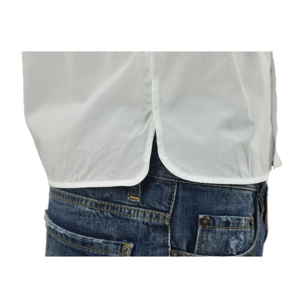Dsquared2 Elegante Witte Heren Logo Shirt Mod.S74DL0649S36275961 White Heren