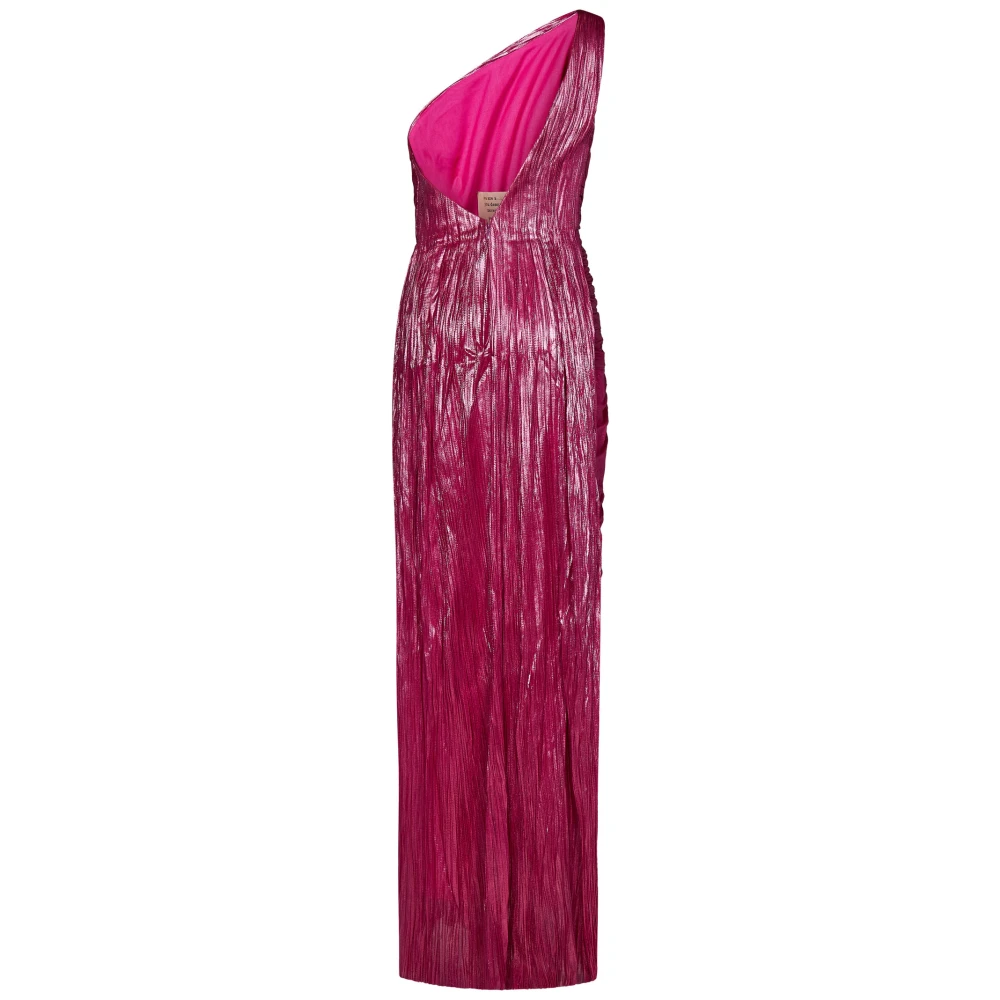 Maria Lucia Hohan Aardbei Zijden One-Shoulder Jurk Pink Dames