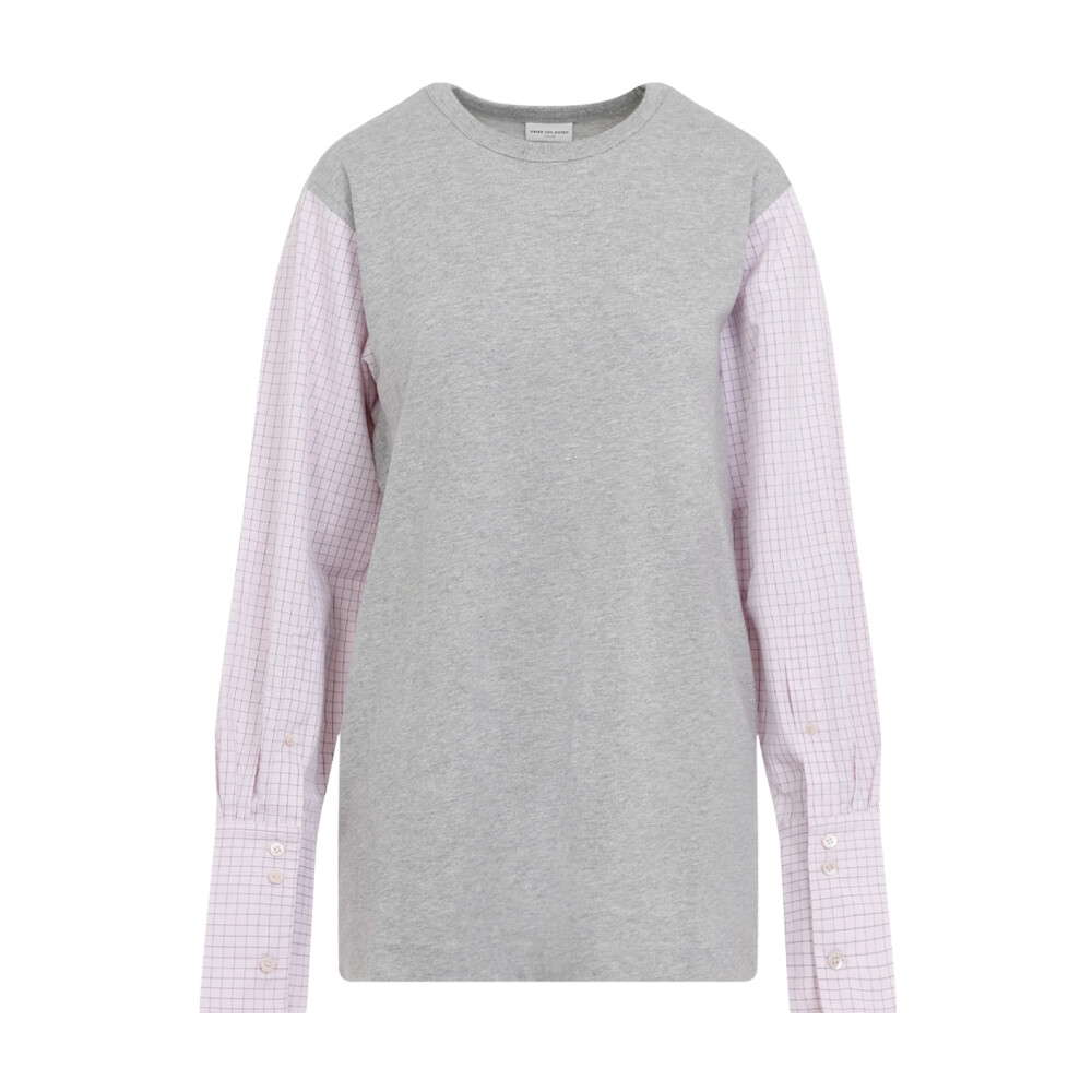 Grey T-Shirt for Women | Dries Van Noten | Long Sleeve T-Shirts | Miinto