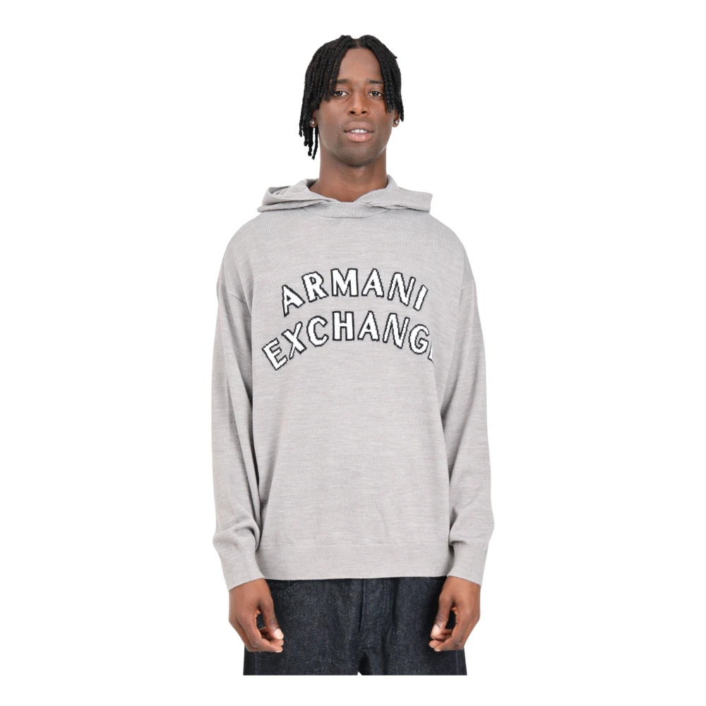 Armani Exchange Grijze Hoodie Trui Gray Heren
