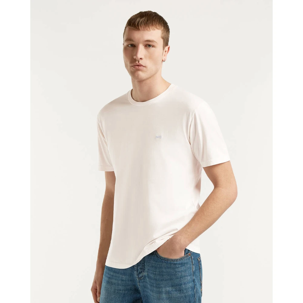 Denham The Jeanmaker Schaar Tee Korte Mouw T-shirt Beige Heren