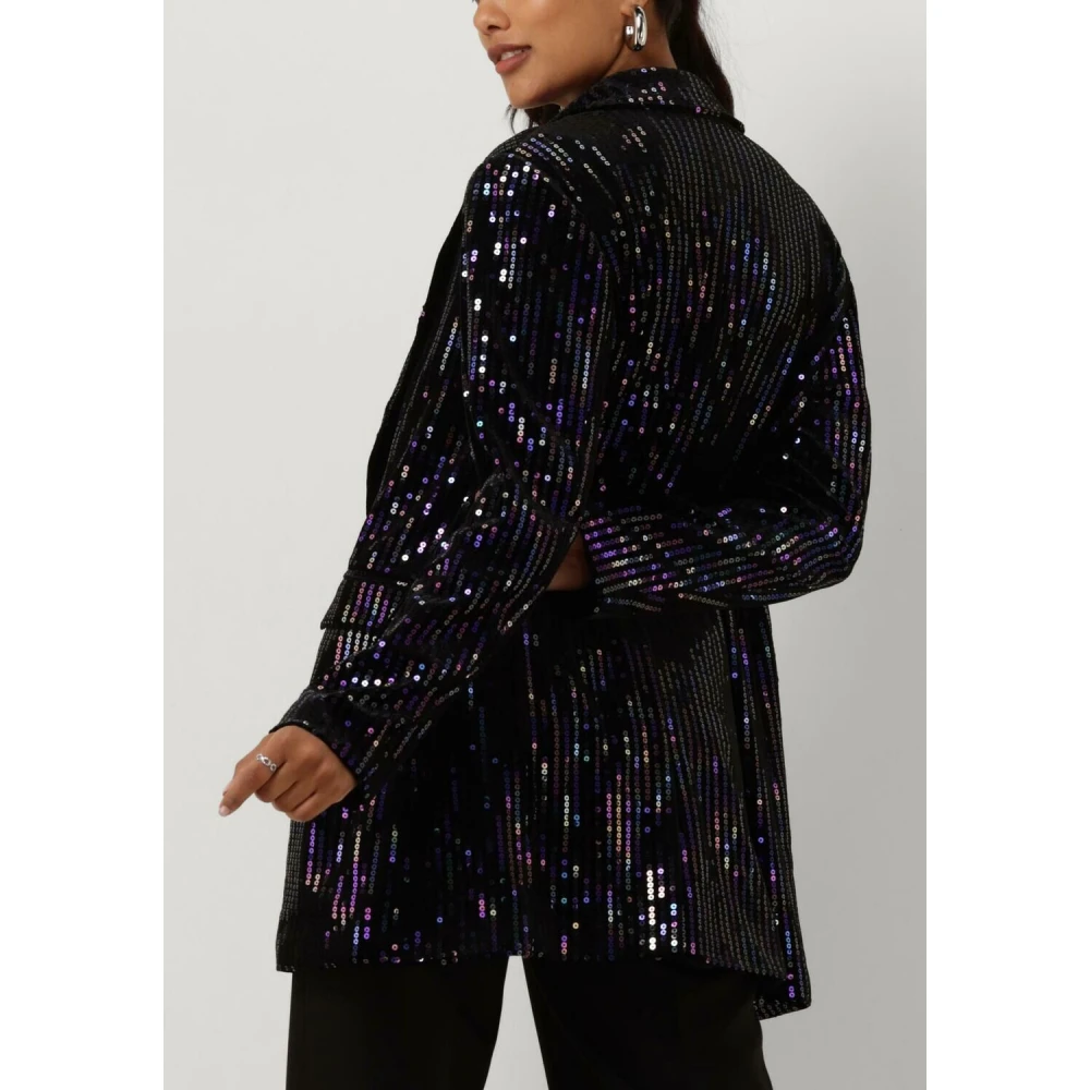 Y.A.S Paillet Lang Blazer Velvet Black Dames
