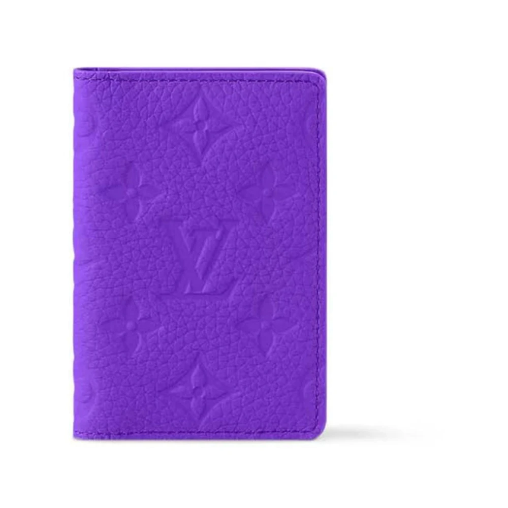 Louis Vuitton Paarse Monogram Leren Portemonnee Purple Dames