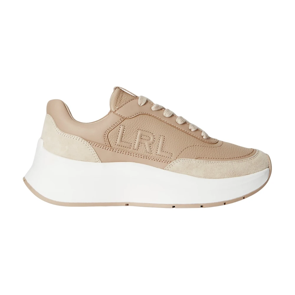 Ralph Lauren Women's Beige Sneakers, 6 Uk, Trainers