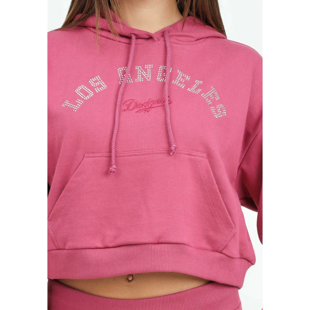 new era MLB Diamante LA Dodgers Hoodie Fuchsia Pink Dames