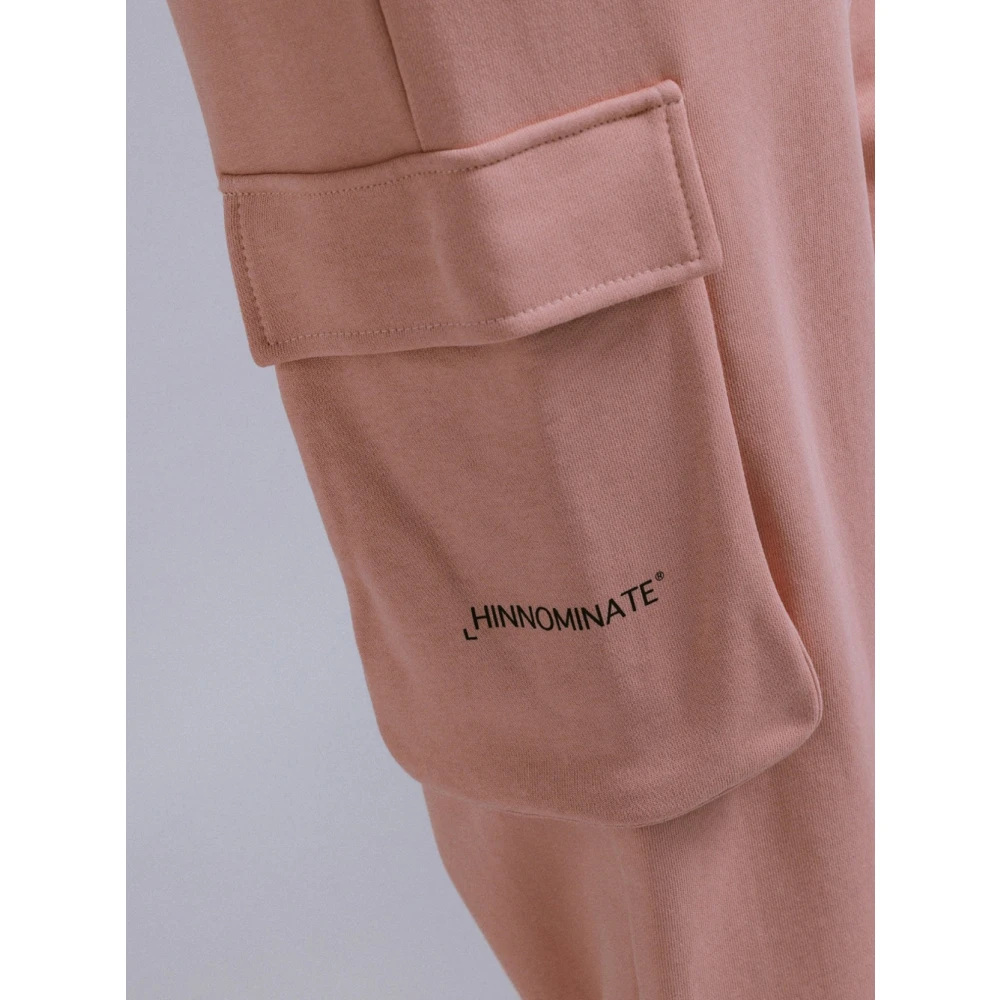 Hinnominate Cargo Broek met zijzakken en originele print Pink Dames