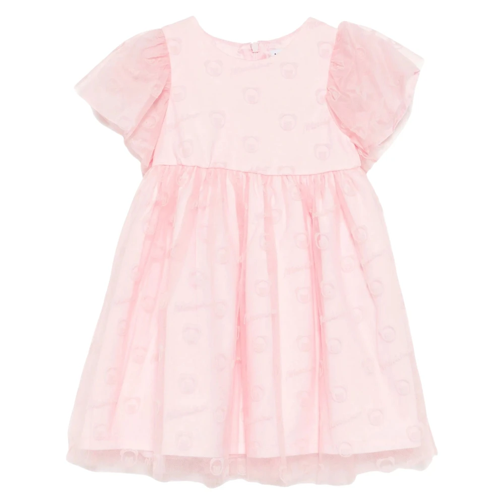 Moschino Girls Pink Dresses, 2 Y, Bear Logo Dress For Baby