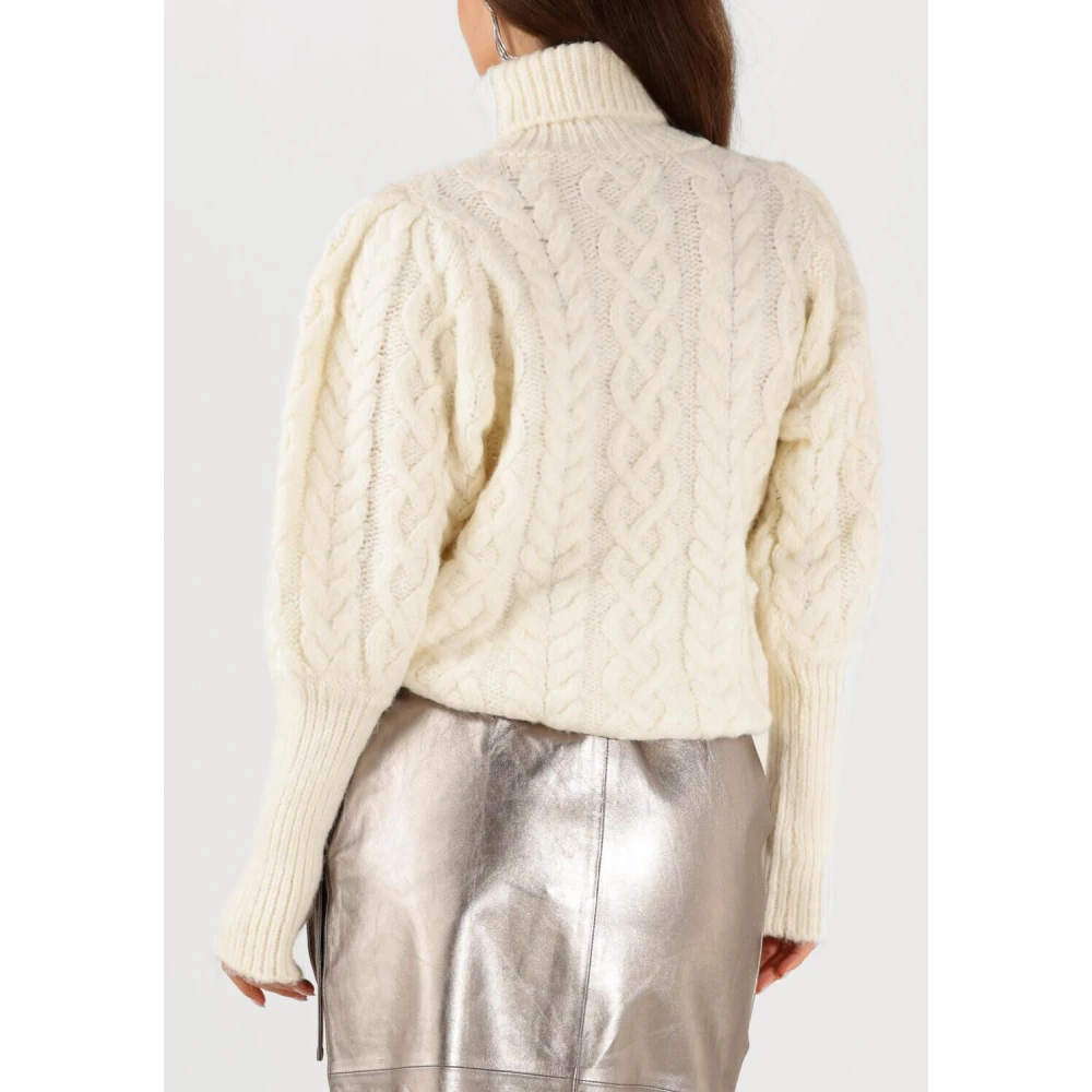 Ibana Witte Texany blouse met coltrui stijl White Dames