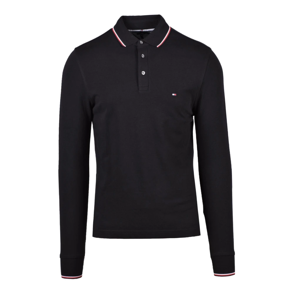 Tommy Hilfiger Katoen Elastaan Polo Shirt Black Heren