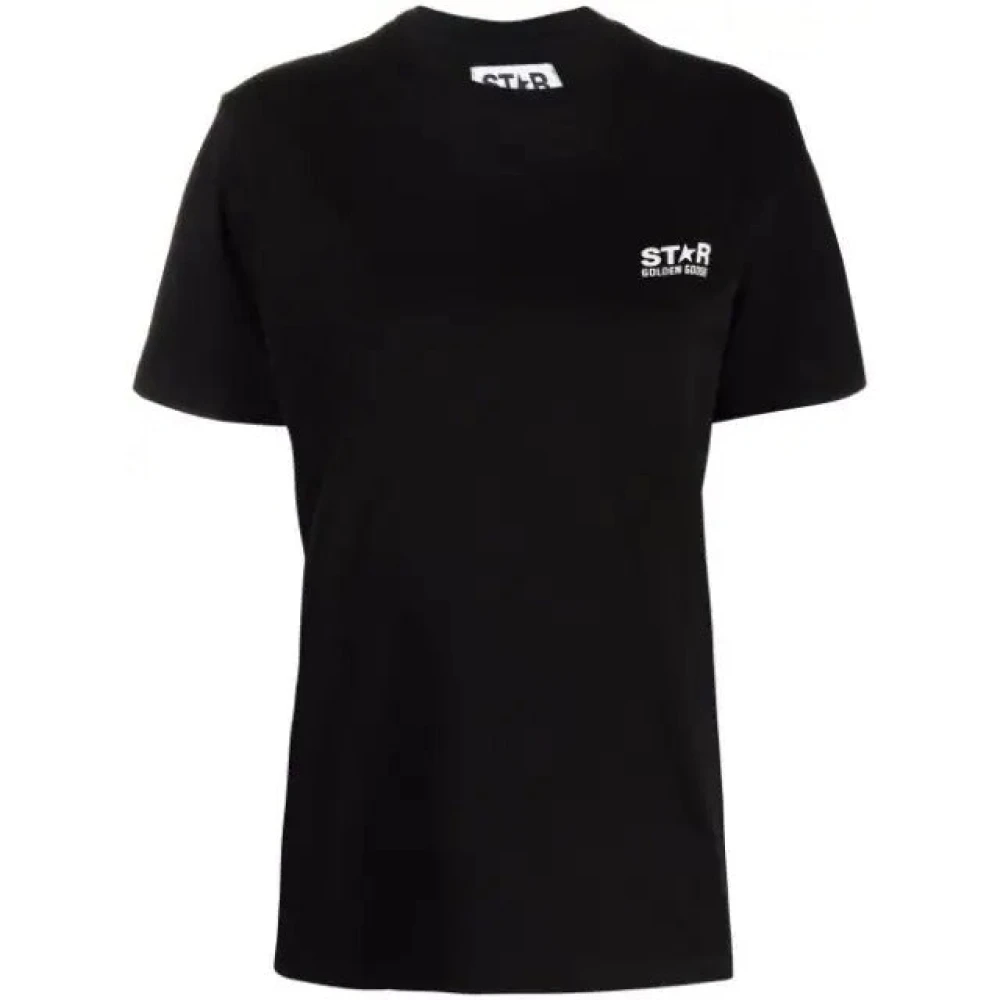 Golden Goose Black Star Collection T-Shirt Black Dames