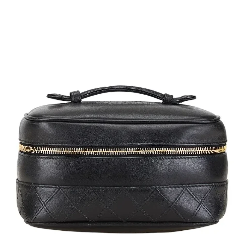 Chanel Vintage Pre-owned Leather handbags Black Dames