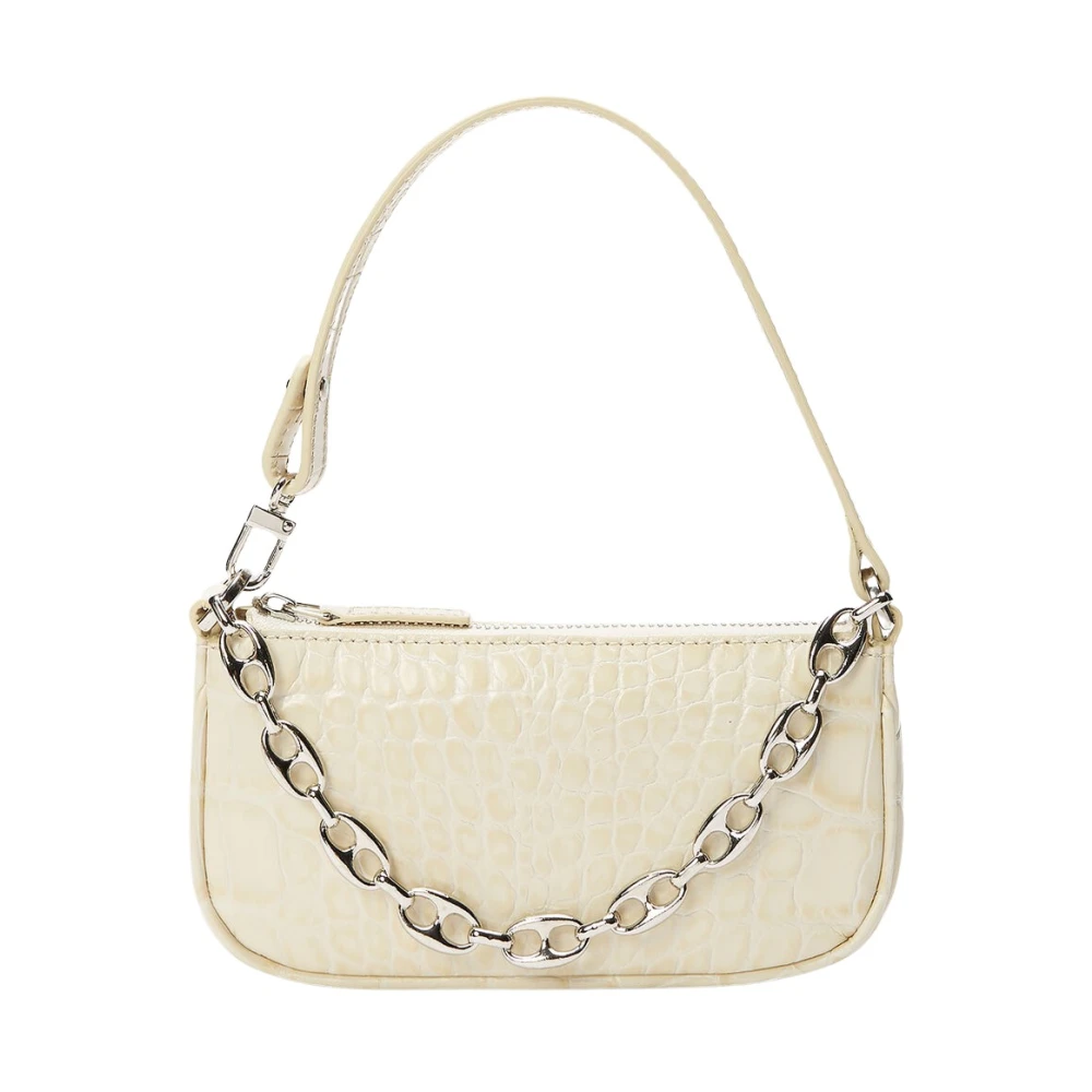 By Far Women's Beige Shoulder Bags, One Size, Ivory Leather Mini Rachel Handbag