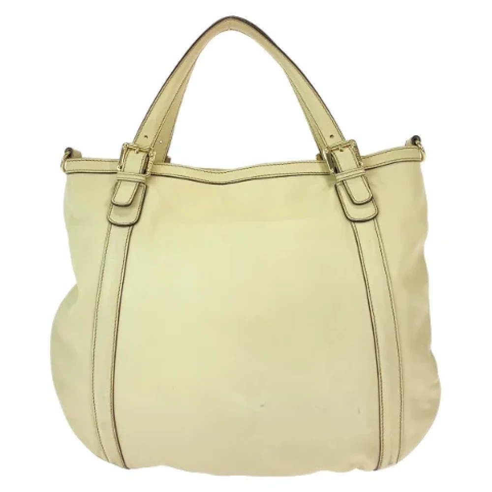 Gucci Vintage Pre-owned Leather totes Beige Dames