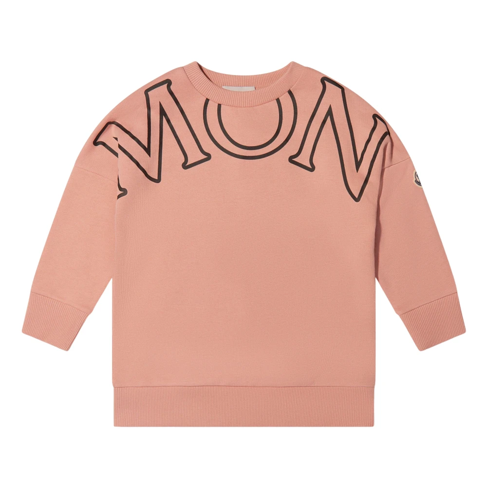 Moncler Girls Pink Kids Sweatshirts, 8 Y, Logo Print Jumper Dress