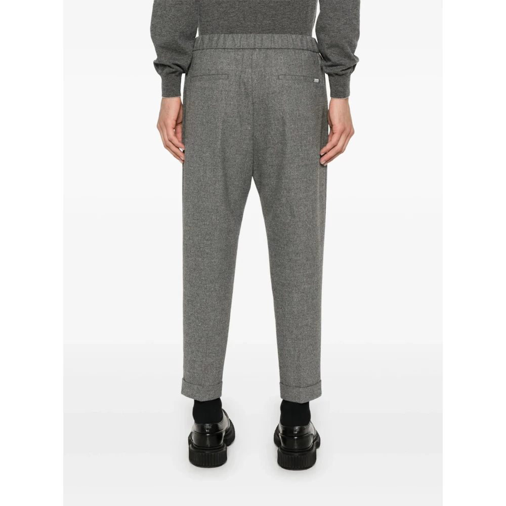 Hugo Boss Gemengde wollen broek met zakken Gray Heren