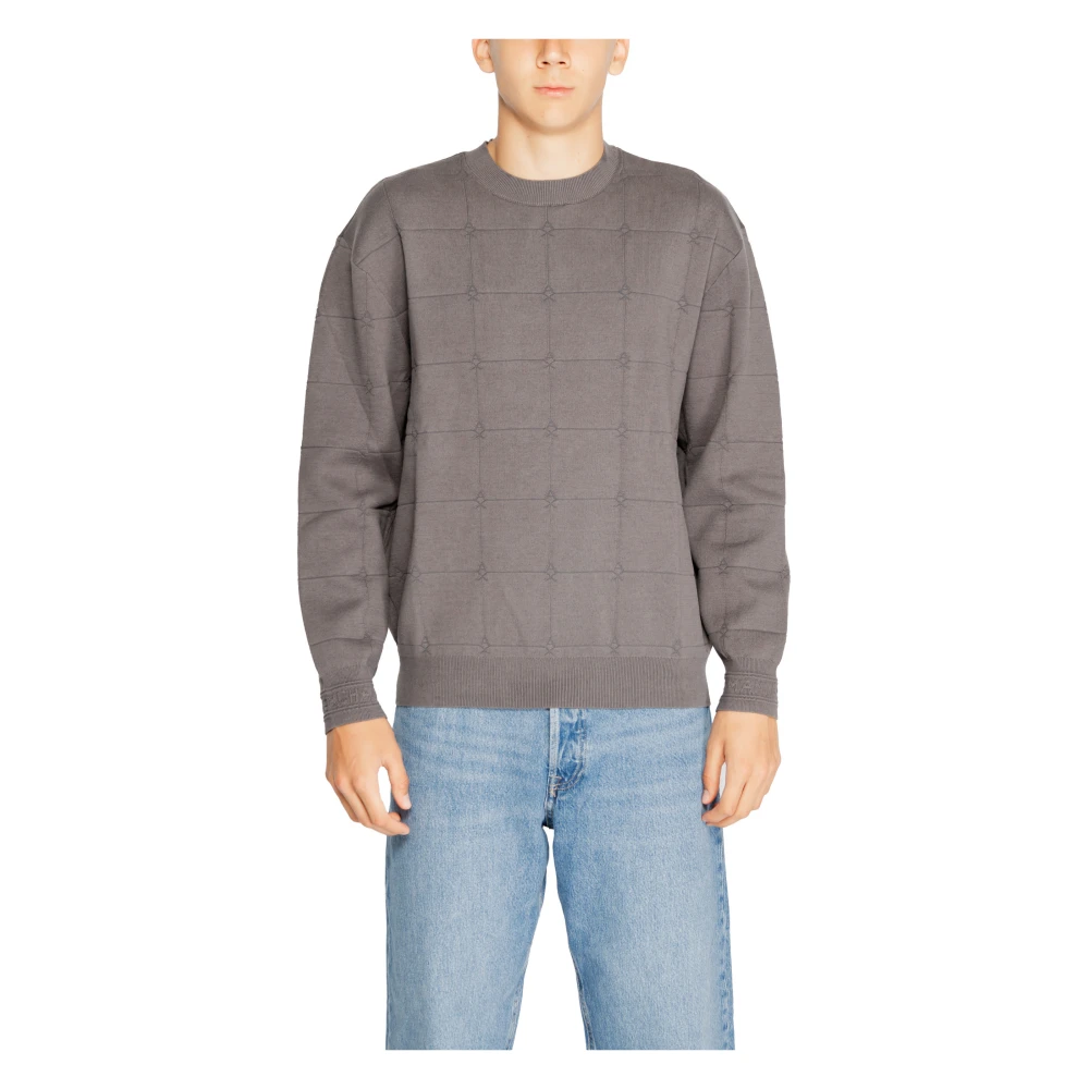 Armani Exchange Men's Gray Round-Neck Knitwear,, Grey Knit Jumper Round Neck Fall/Winter 2XL