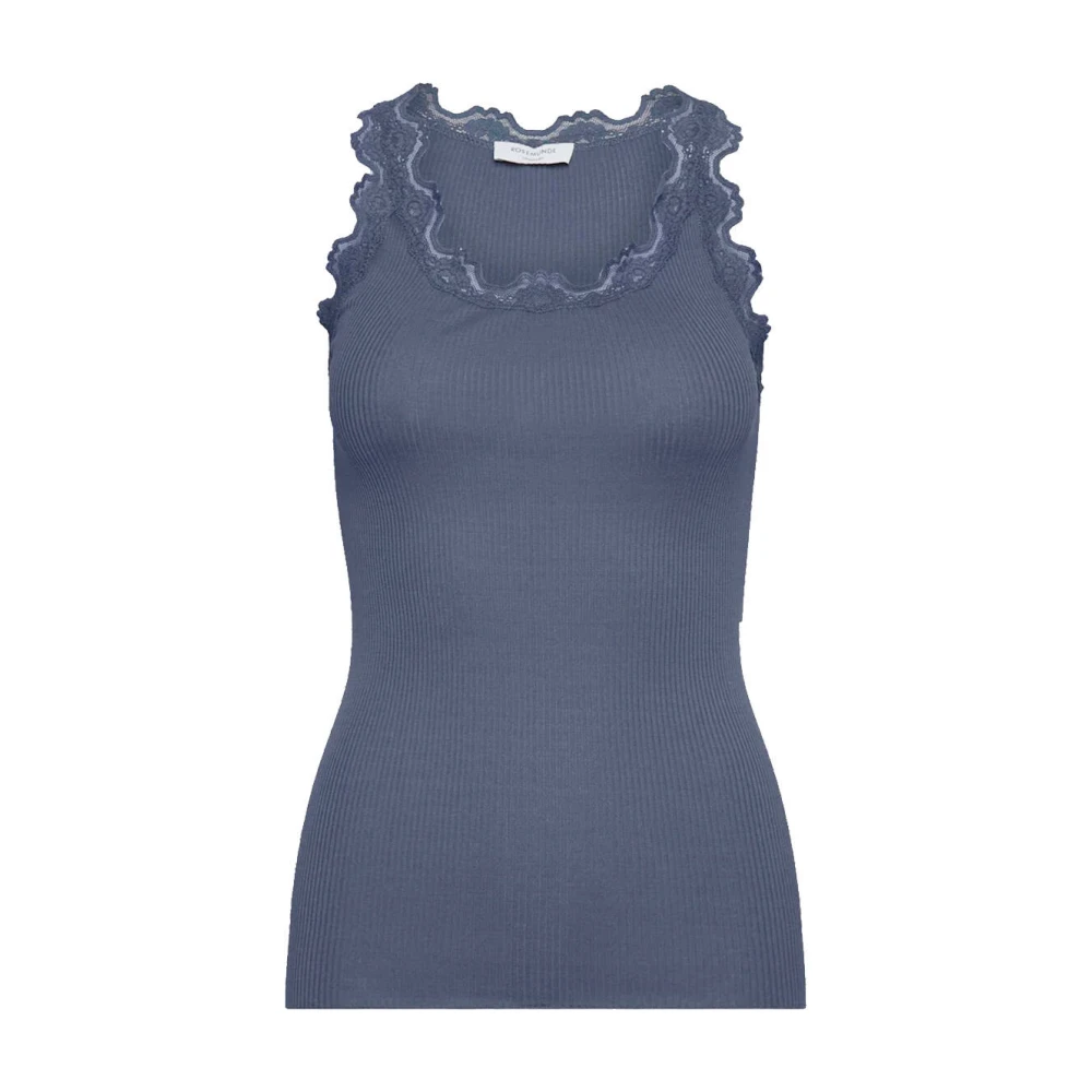 Rosemunde Zijden Kant Mouwloze Top Blue Dames