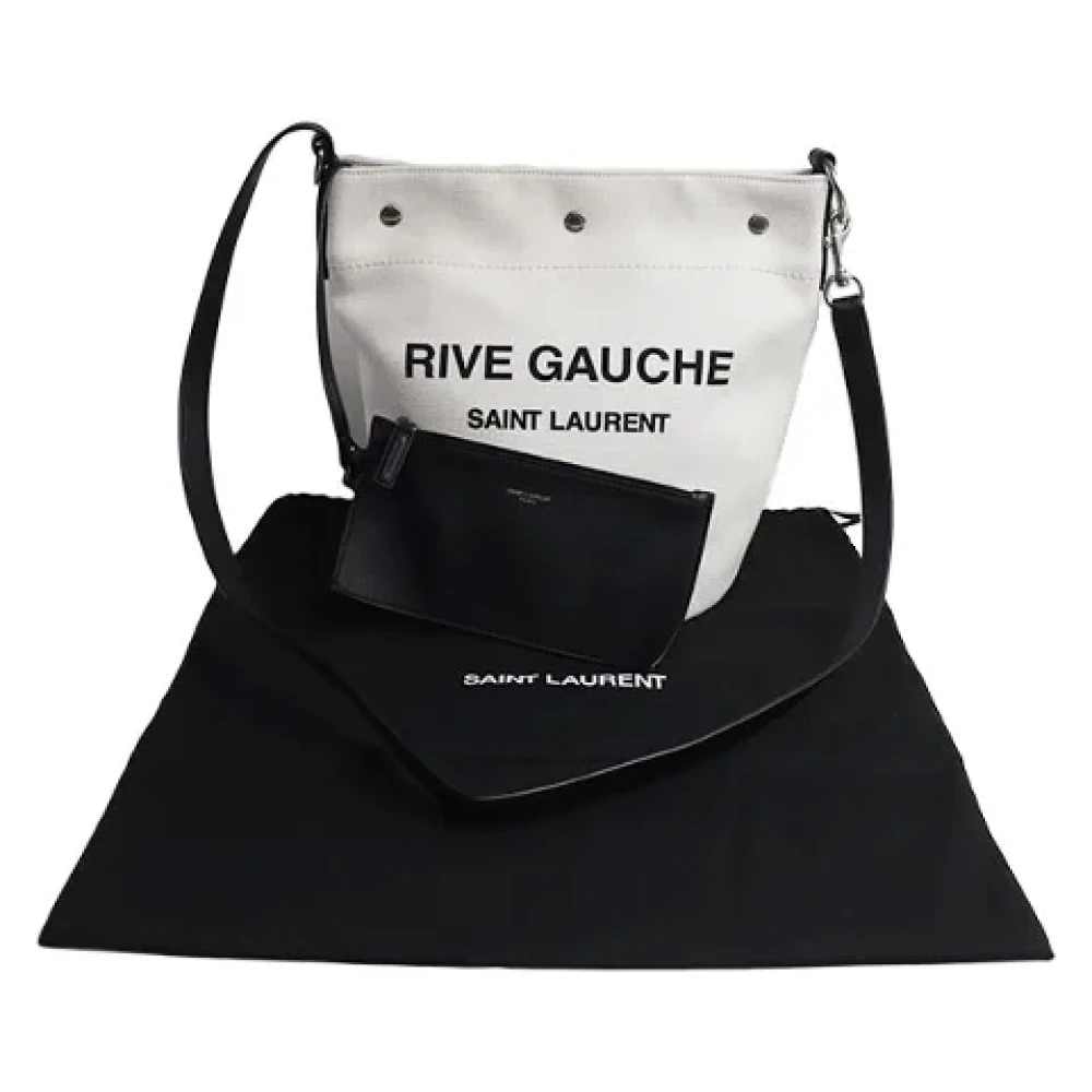 Yves Saint Laurent Vintage Pre-owned Canvas handbags Black Dames