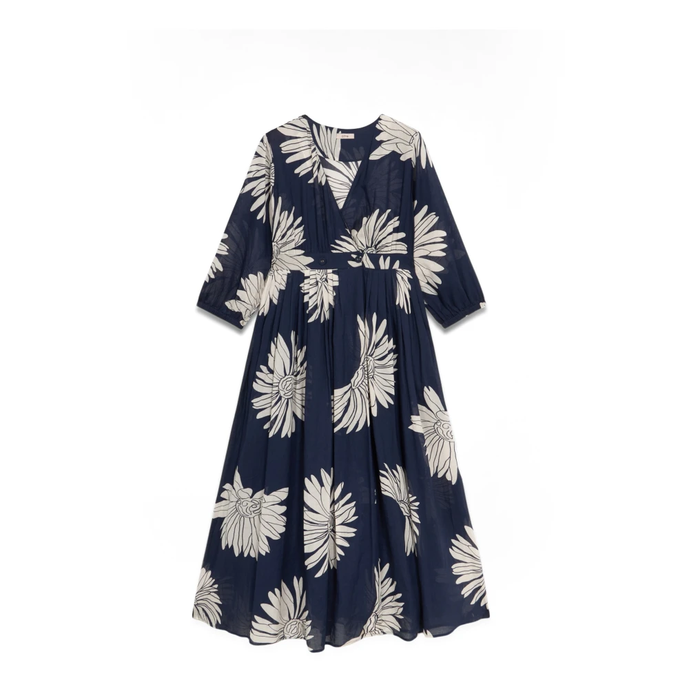 Oltre Bloemen Wikkeljurk van Katoenmuslin Multicolor Dames