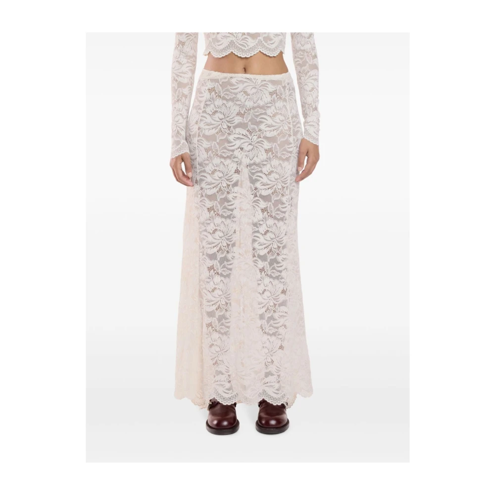 Paco Rabanne Lange Rok Ivory White Dames