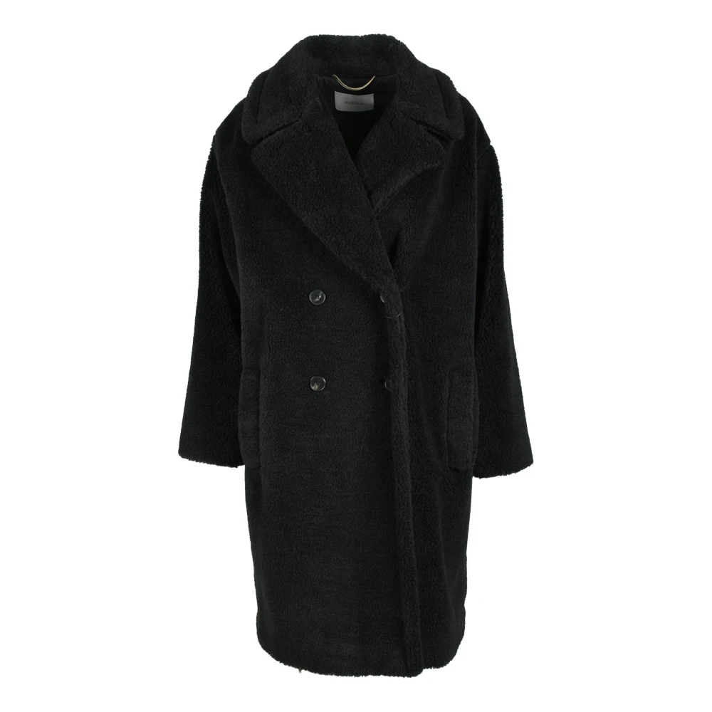 Marella Elegante Wollen Jas Black Dames