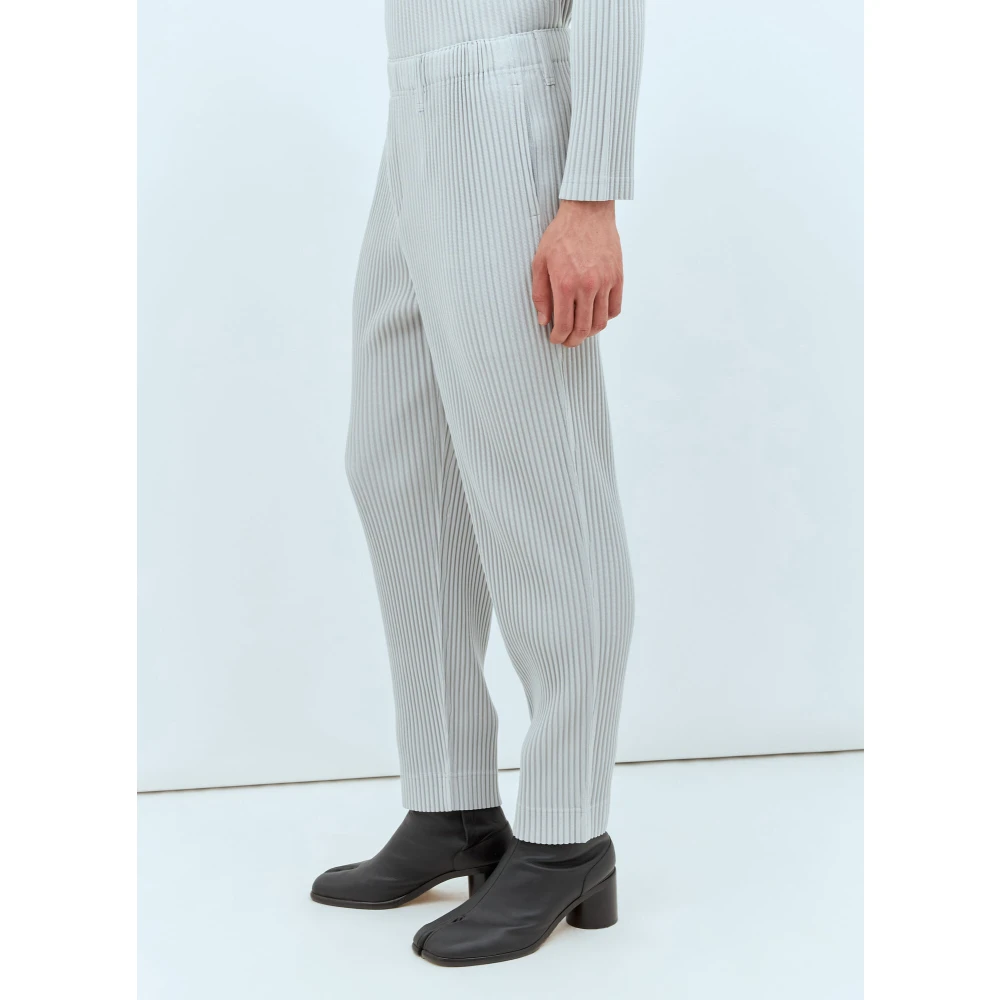 Issey Miyake Gekreukte Broek Gray Heren