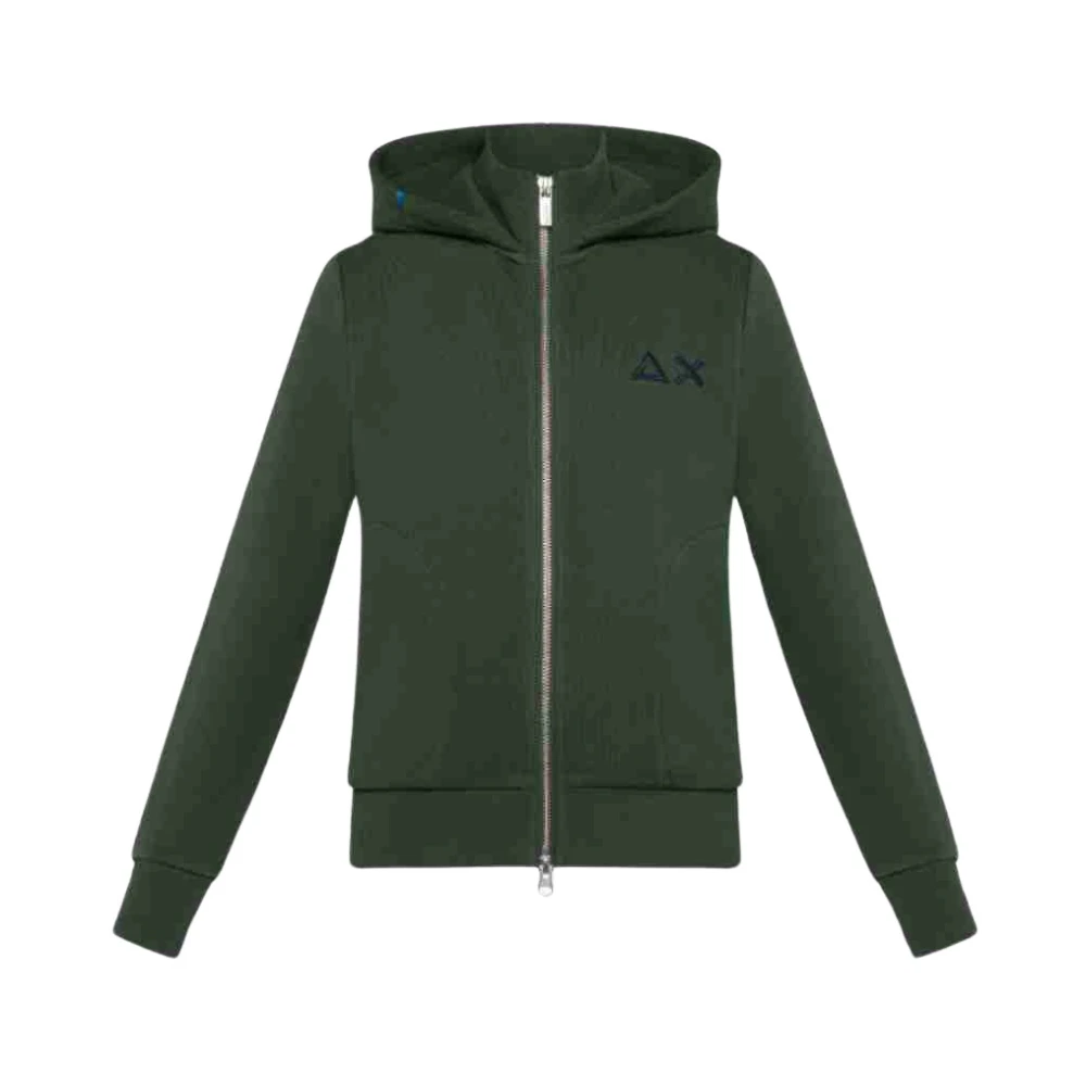 Sun68 Katoenen Capuchon Rits Green Heren