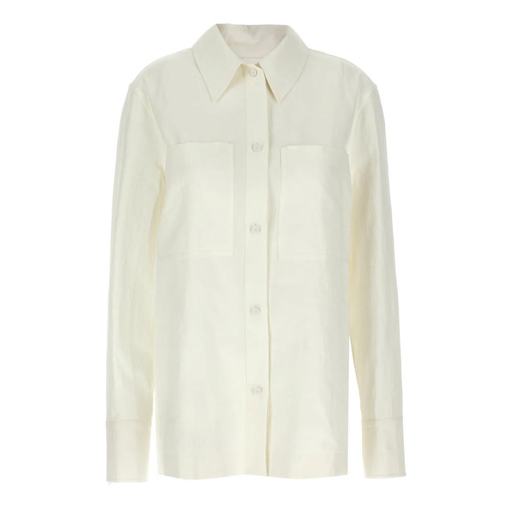 Jil Sander Women's White Linen Shirt - Shirts - Xs - Blouses & Shirts