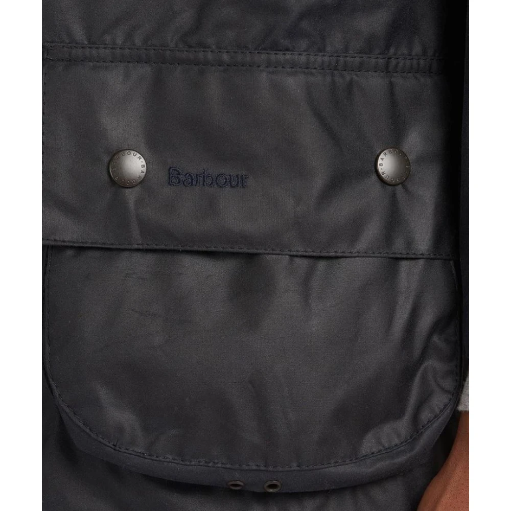 Barbour Blauwe waxjas met tartan voering Blue Heren