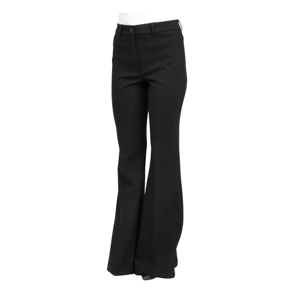 ViCOLO Zwarte elegante flared broek Black Dames