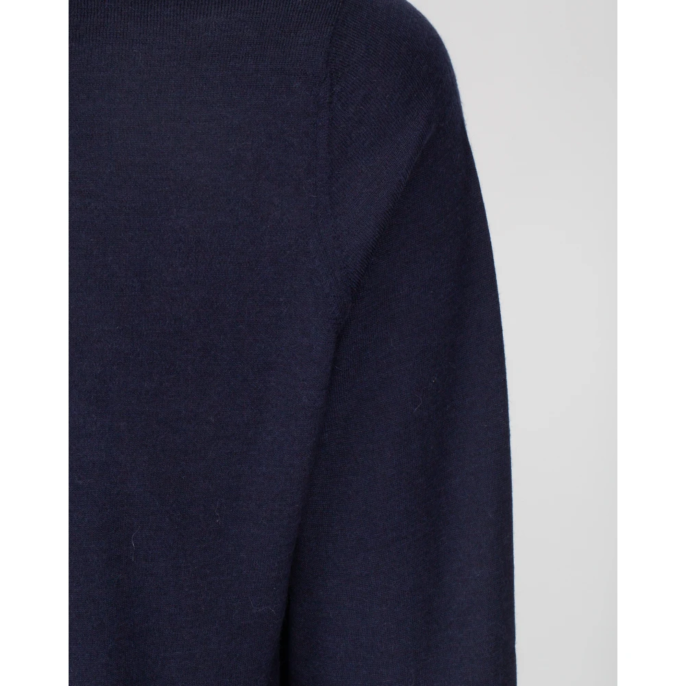 BRUNELLO CUCINELLI Cashmere Wool Turtleneck Sweater Blue Heren