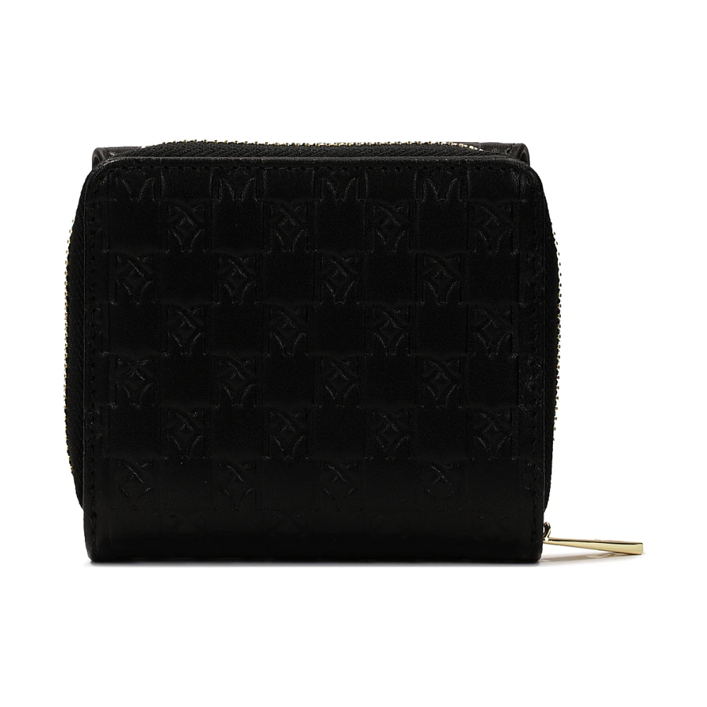 Kazar Kleine portemonnee voor vrouwen met reliëf monogrammen Black Dames