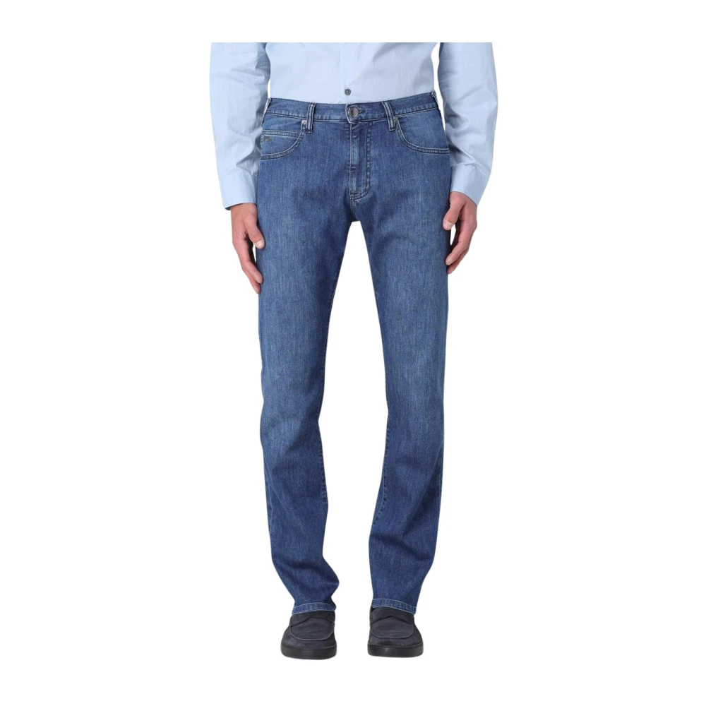 Emporio Armani Mannelijk Blauw Luxe Denim Jeans