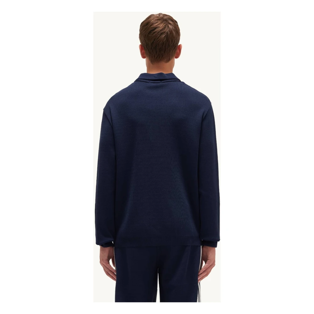Autry Sportieve Blauwe Tricot Cardigan Blue Heren