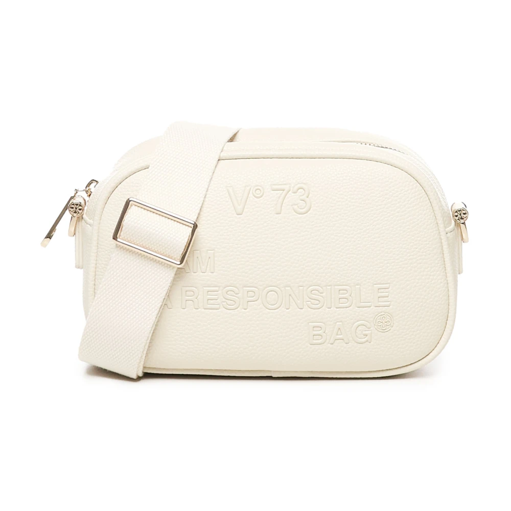 V73 Witte Schoudertas met Rits White Dames
