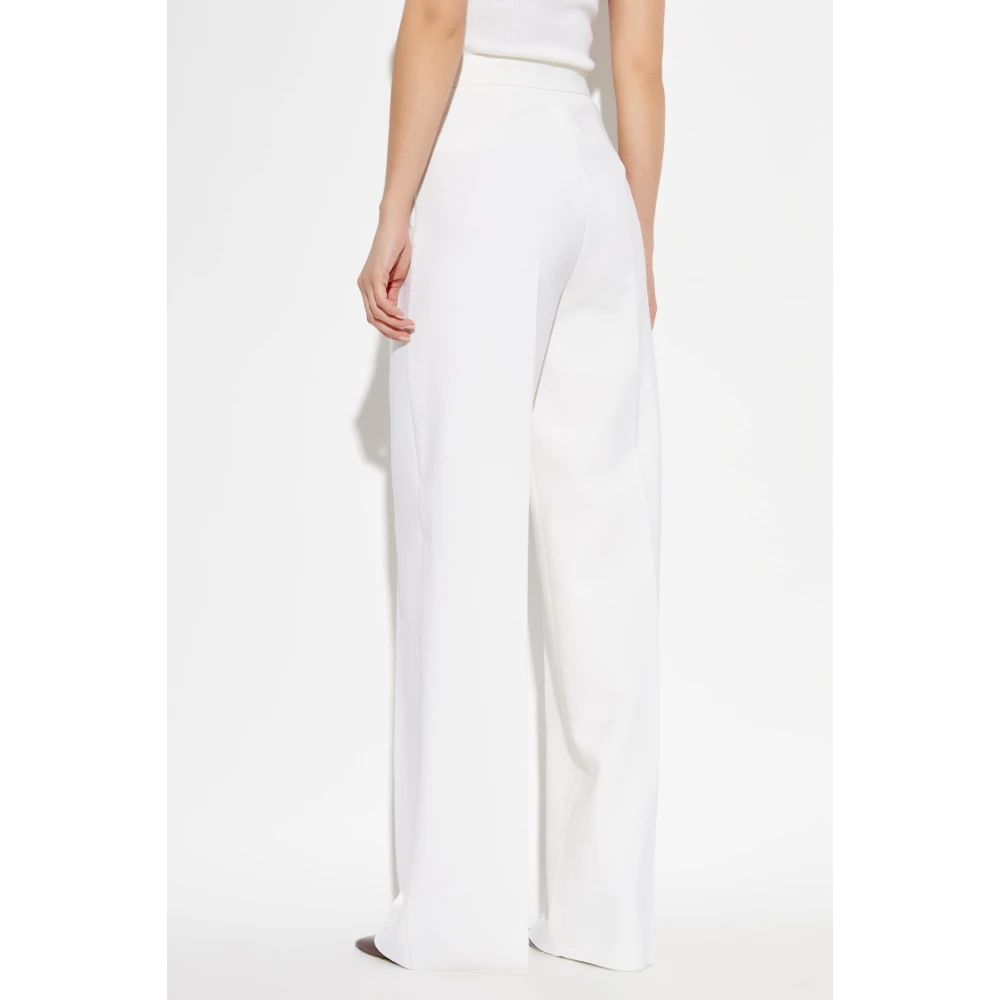 Max Mara Geplooide broek Polonia White Dames