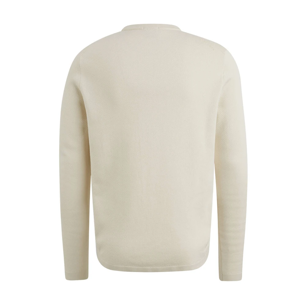 Cast Iron Crewneck Katoen Modal Pullover Beige Heren