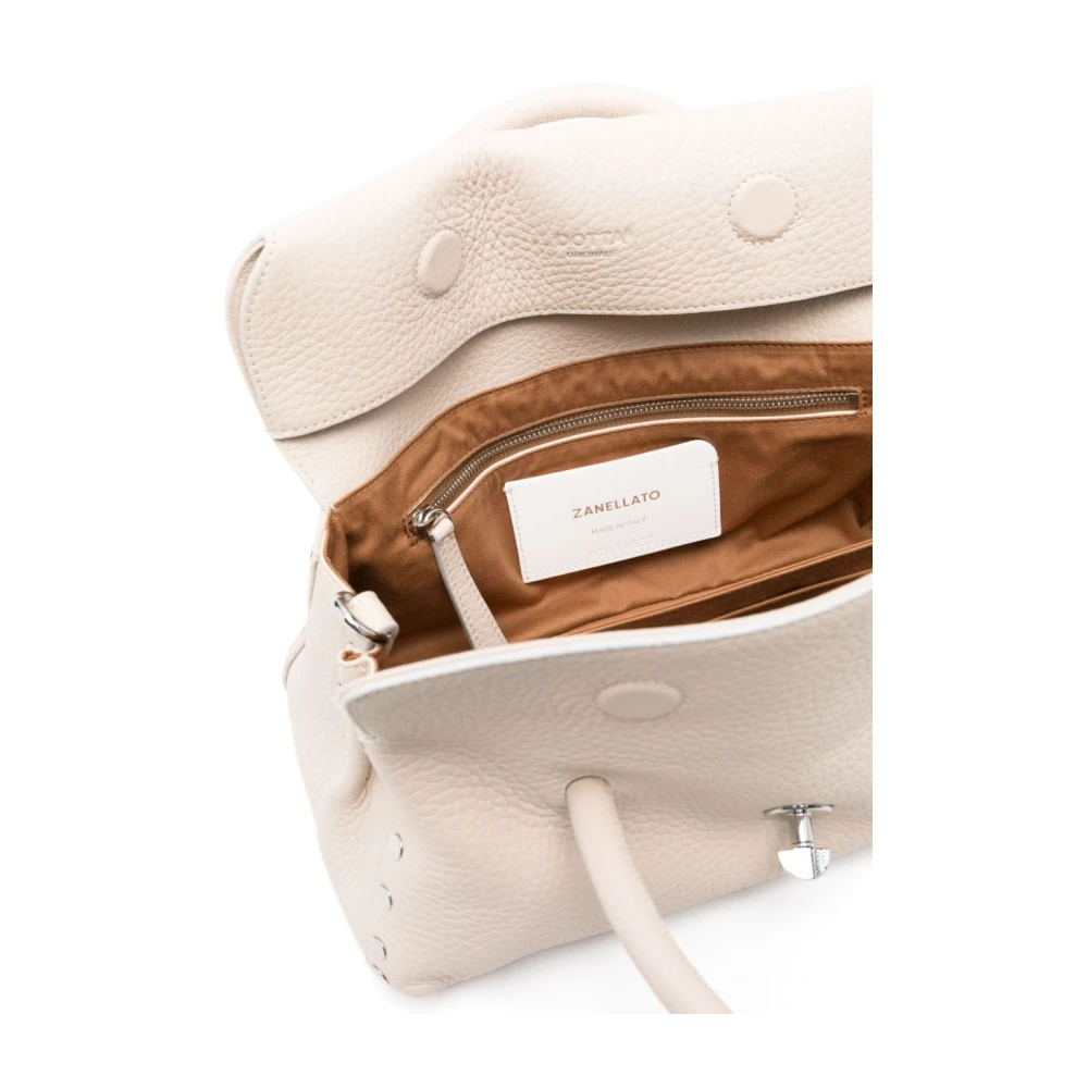Zanellato Witte tassen met twist-lock sluiting White Dames