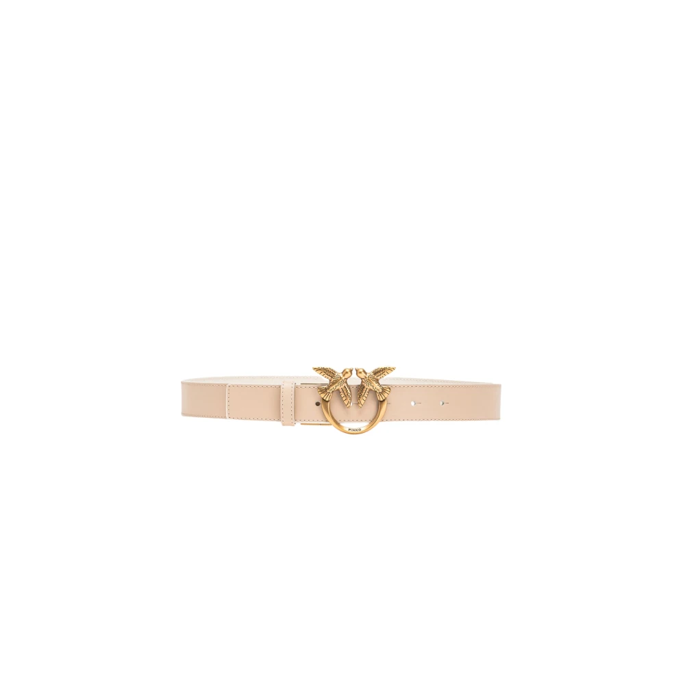 pinko Love Berry Monogram Debossed Riem White Unisex