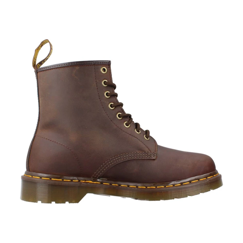Dr. Martens Women's Brown Stylish Lace-Up Boots In Crazy Horse
